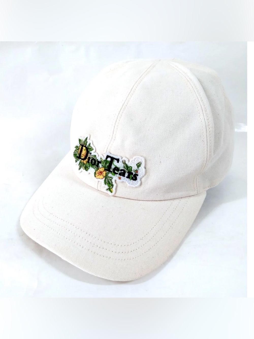 Auth Dior X Denim Tears Biege Cotton Baseball Cap